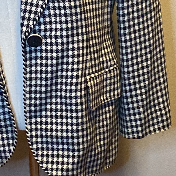 Christian Dior Black and White Checkered and Fully Lined Blazer (US 14) - Picture 3 of 7